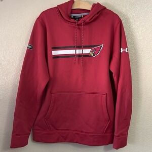 Under Armour Arizona Cardinals NFL Combine Hoodie Red Mens Medium Loose Fit